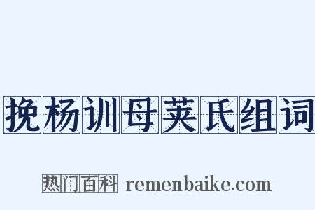 挽杨训母荚氏组词是什么意思的图片